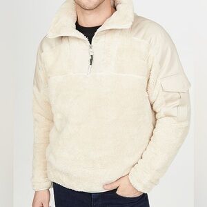 Rag & Bone Logan Sherpa Quarter zip pullover